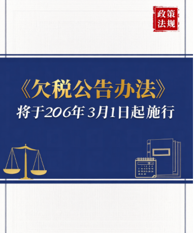 《欠税公告办法》自2026年3月1日起施行